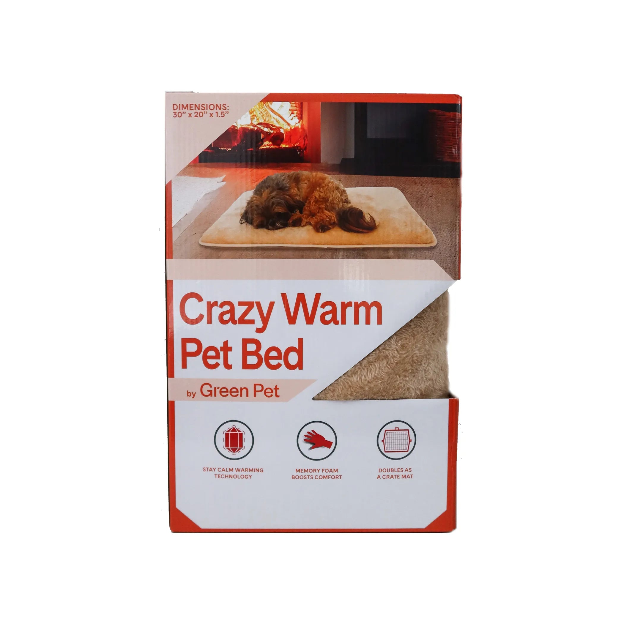 Self-warming pet bed