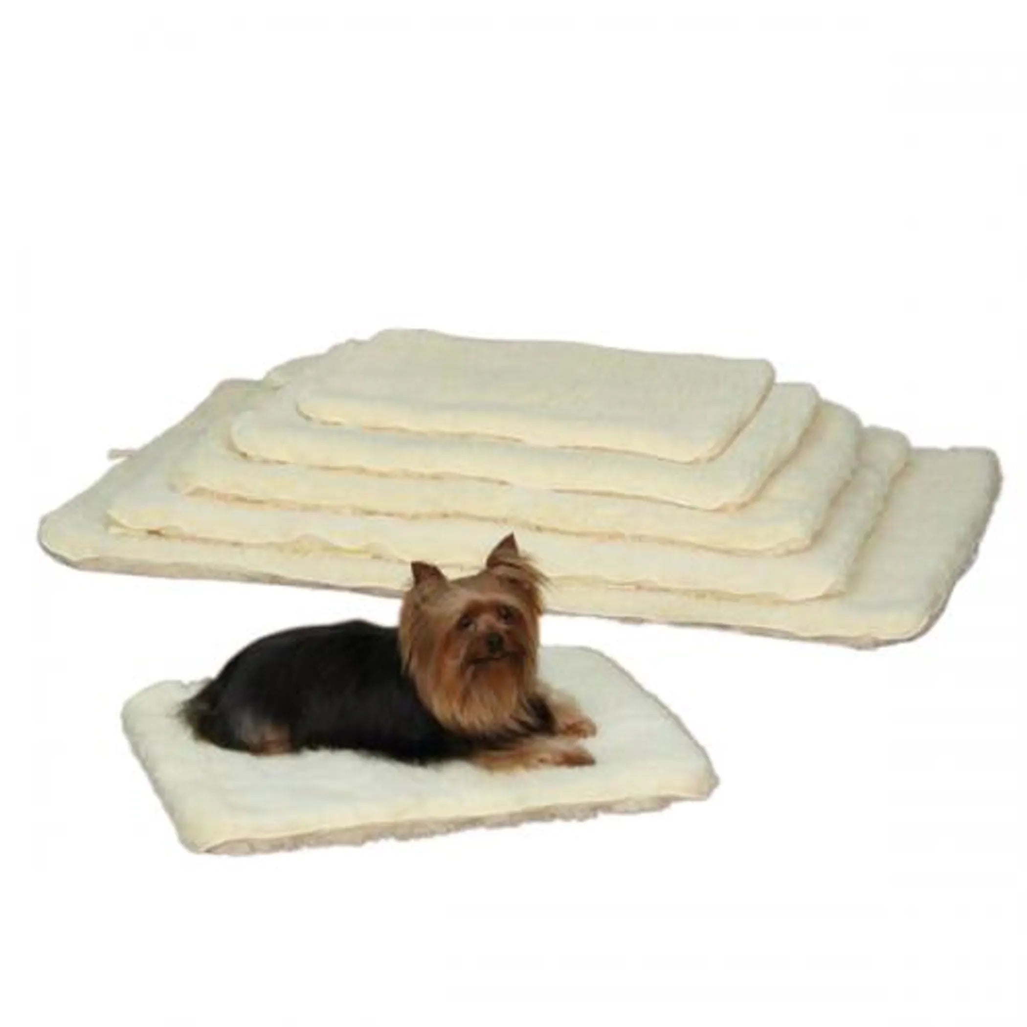 Double-sided sherpa crate mat