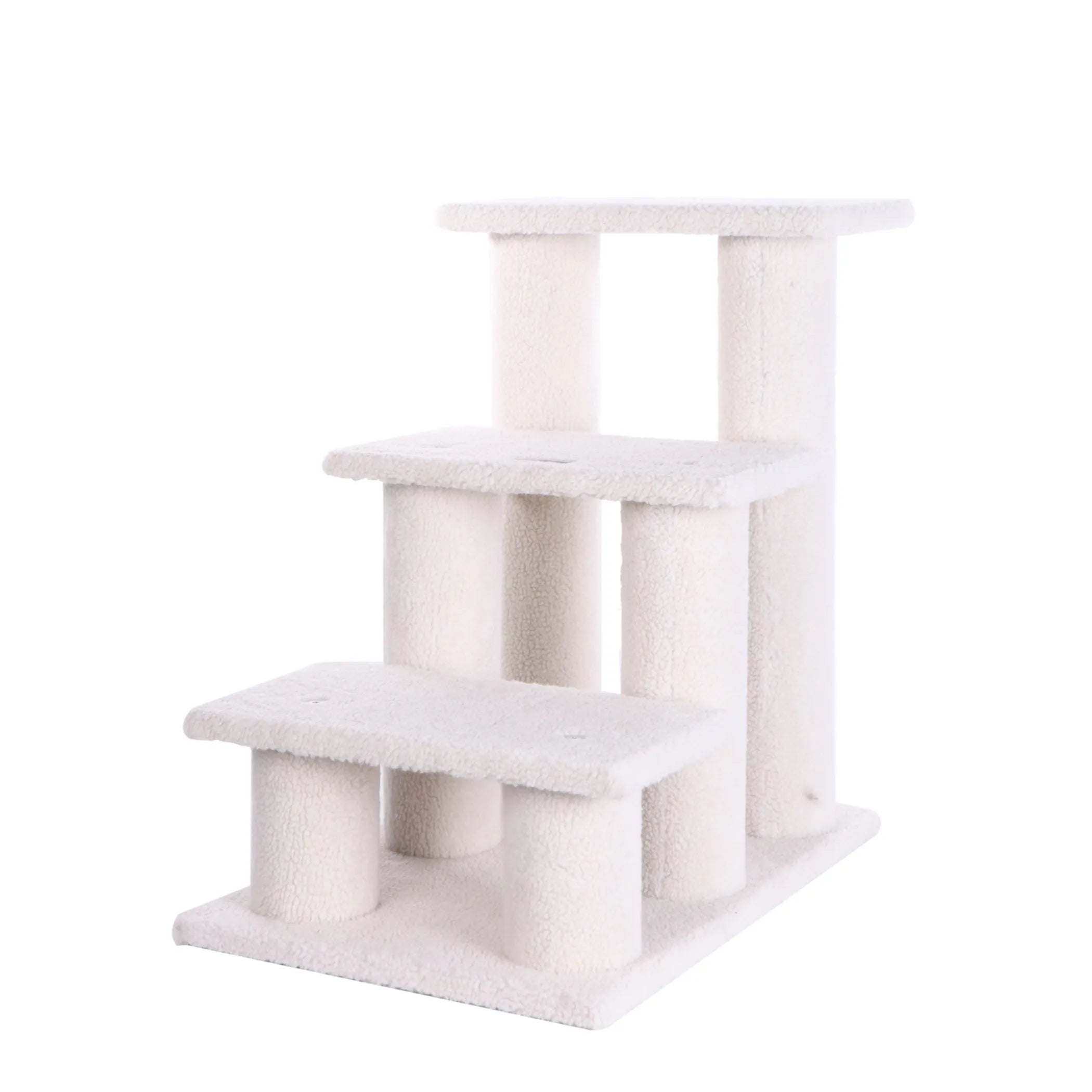 Real Wood 3-Step Pet Stairs - side view