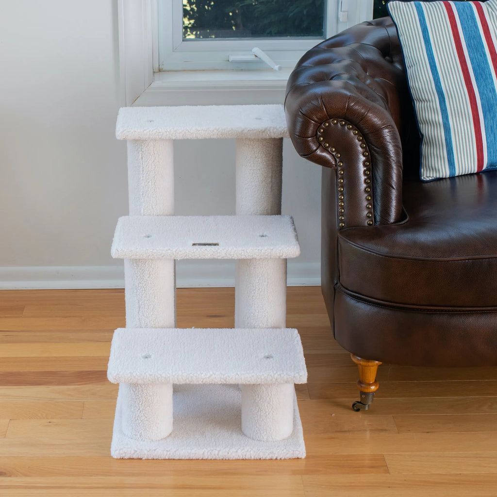 Real Wood 3-Step Pet Stairs - dimensions