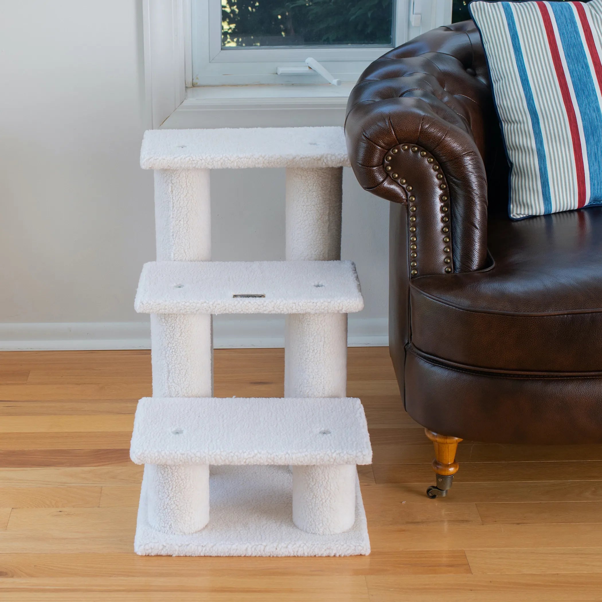 Real Wood 3-Step Pet Stairs - dimensions