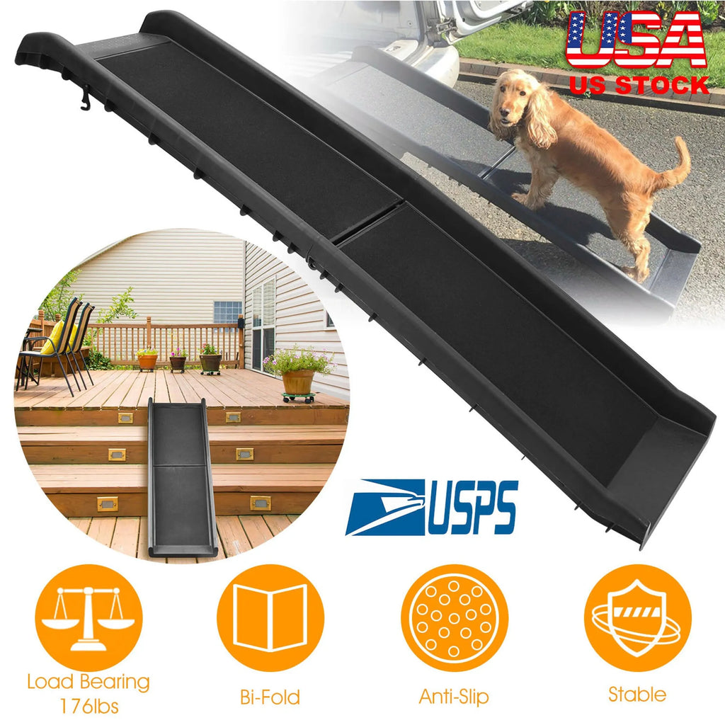 Foldable Pet Car Ramp - folded for storage