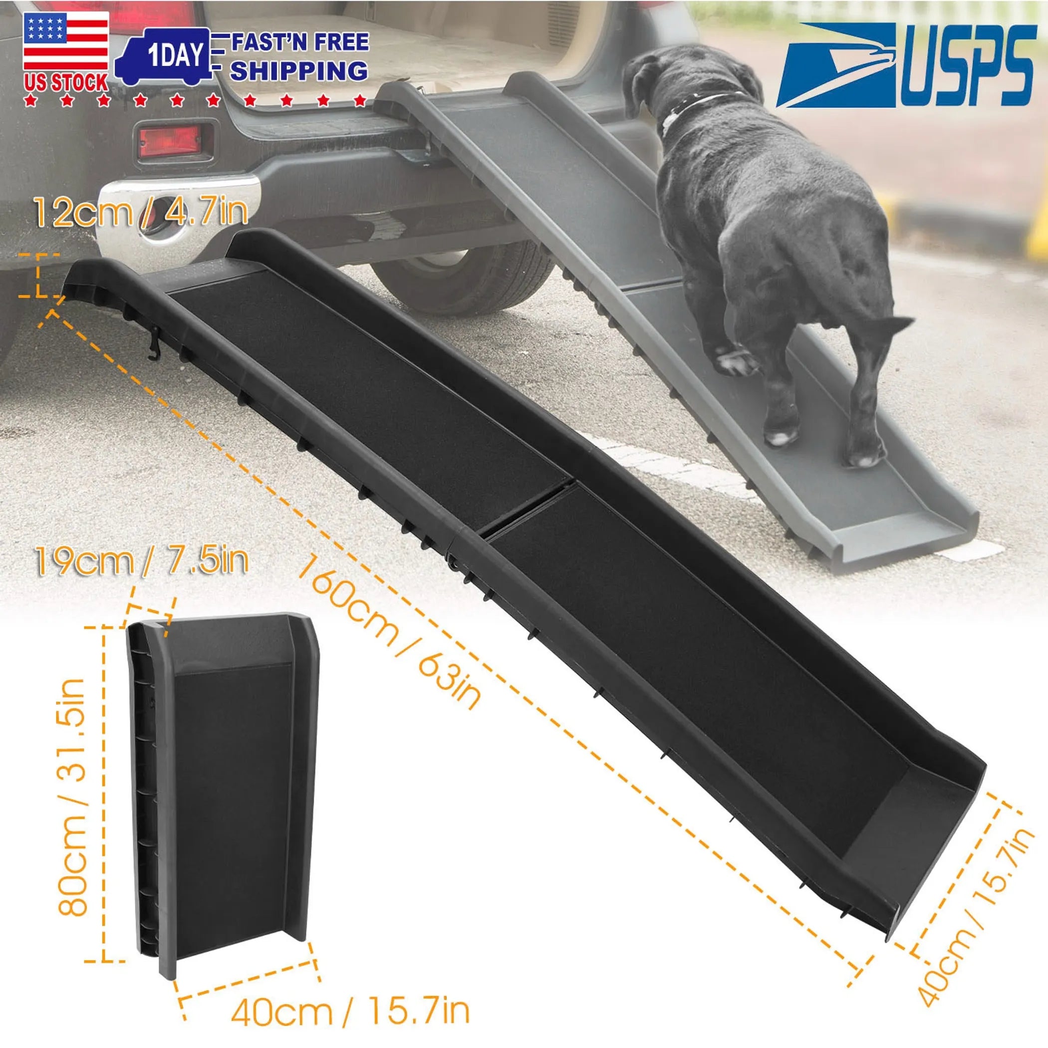 Foldable Pet Car Ramp - in use