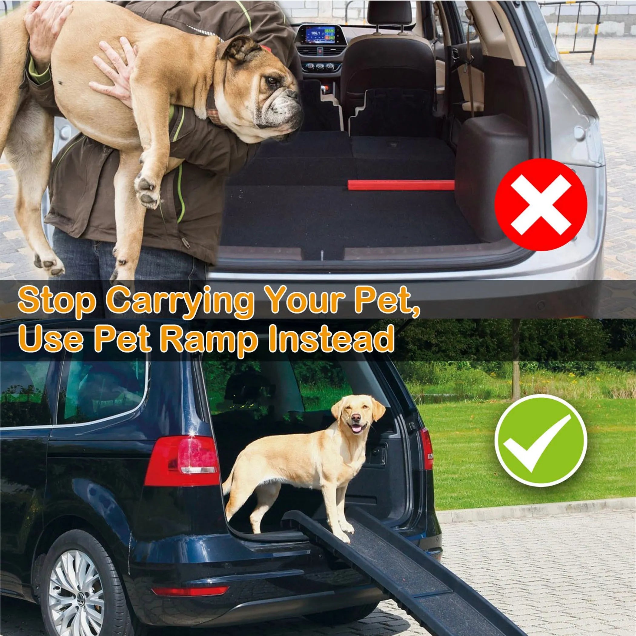 Foldable Pet Car Ramp - dimensions